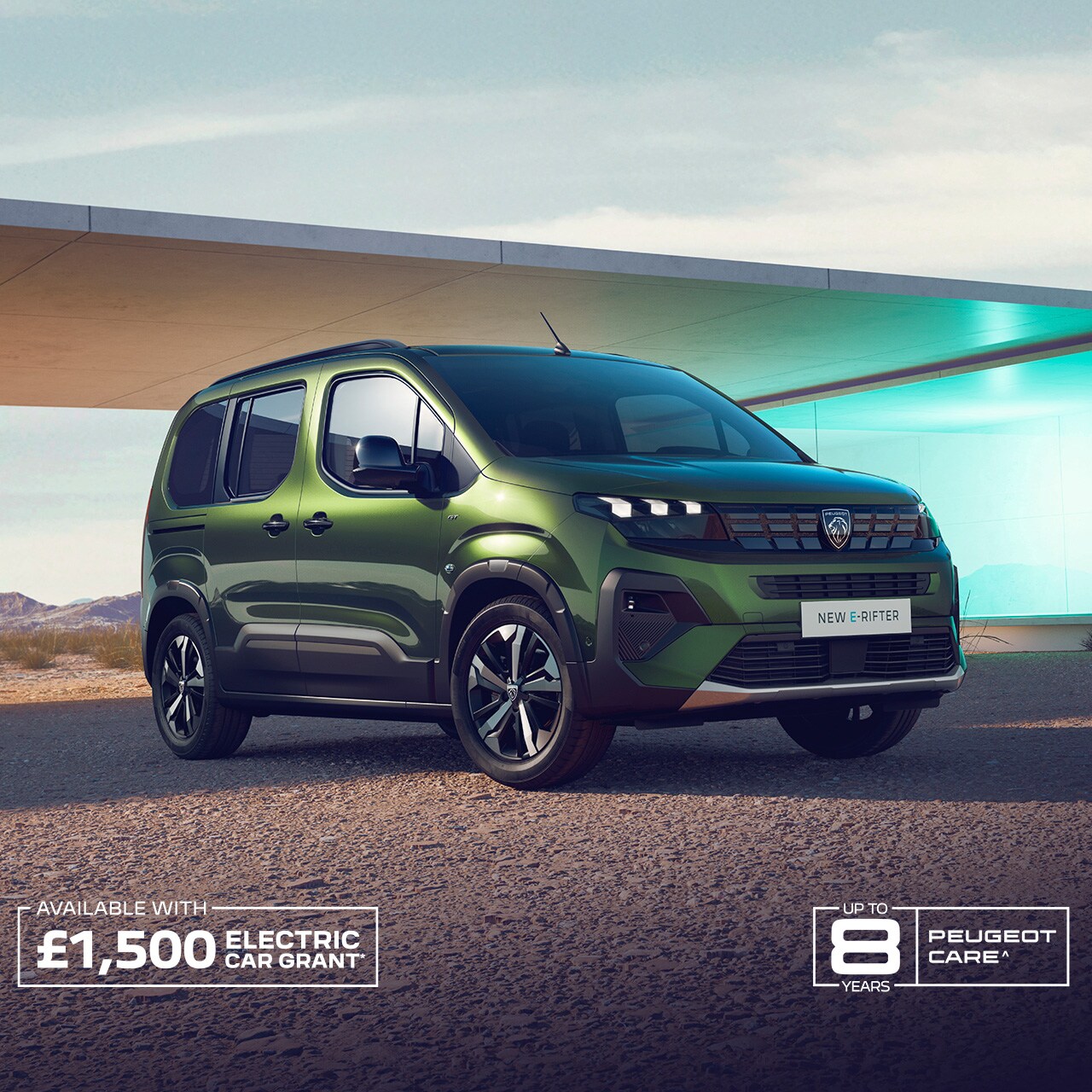 PEUGEOT E-RIFTER front view